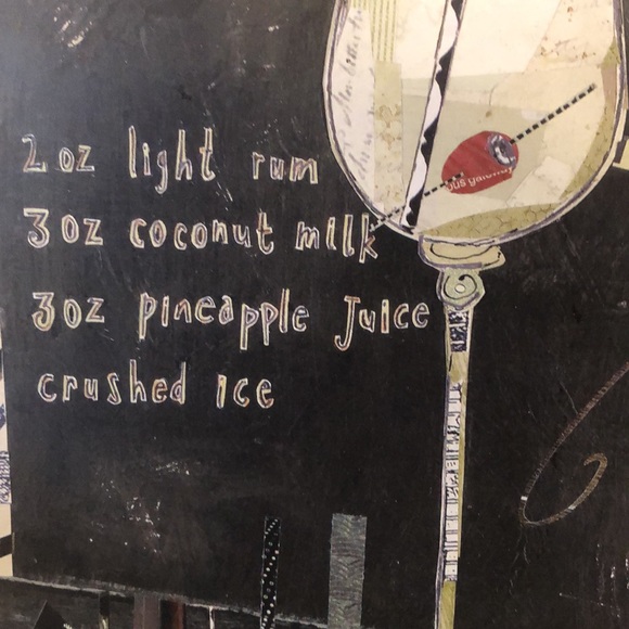 Vintage Set of 2 Cosmopolitan and Pina Colada Metal Wall Art Bar Sign Decor - Picture 4 of 10